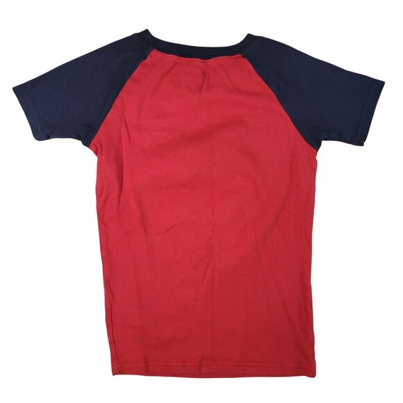 2/$15 Children's Place Boy Pajama Set Red Blue SZ 8 Baseball Shorts Short Sleeve - Picture 4 of 9